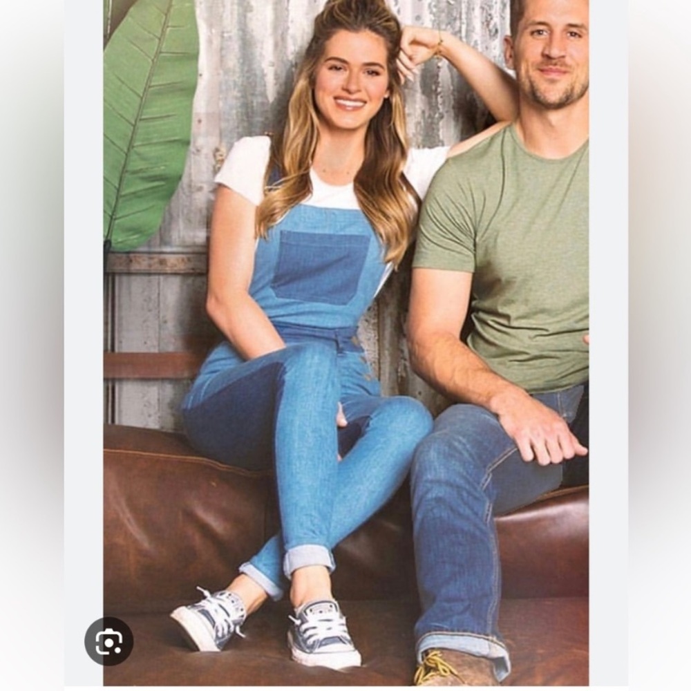 SSO Two-Toned Denim Overalls Sz L Utilitarian Practical Comfortable Retro Skinny